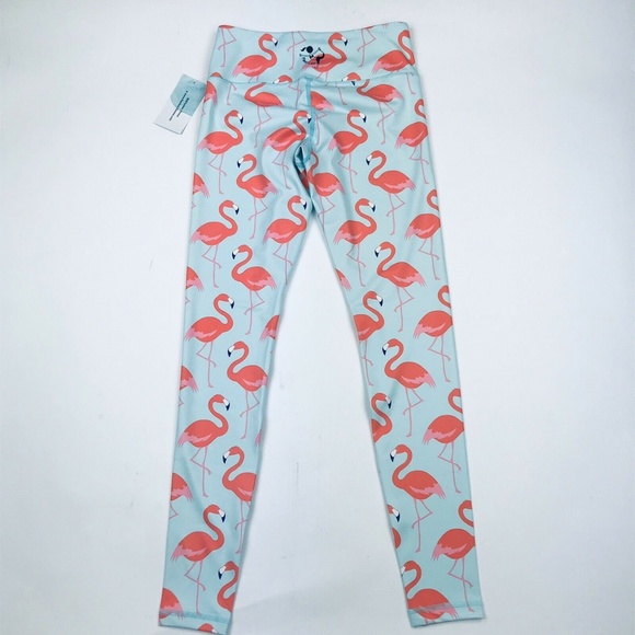 NWT Flexi Lexi Flamingo Leggings Sz M - Picture 4 of 6